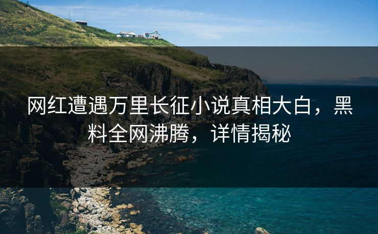 网红遭遇万里长征小说真相大白，黑料全网沸腾，详情揭秘